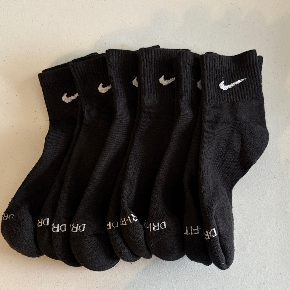 Nike Black Dri-FIT Crew Socks